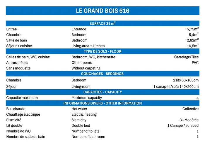 2 Pieces Confortable, Skis Aux Pieds, Balcon, 4 Pers. - Fr-1-182a-25